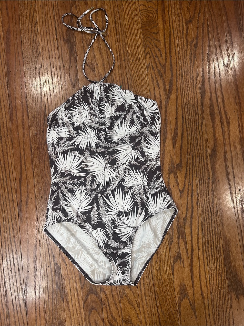 Palm Print One-Piece Swimsuit